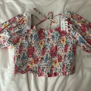 flowery top from a nice beach boutique in Florida worn only once!